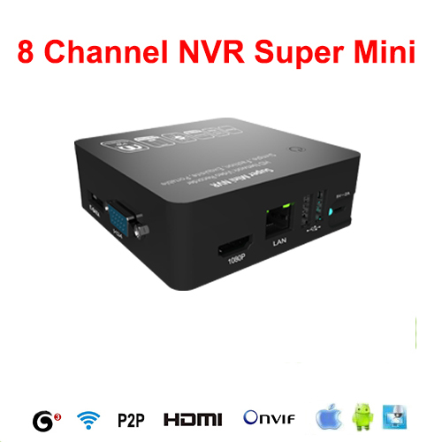 8CH NVR 1080P Super Mini NVR 3G WIFI P2P Network Video Recorder 720P 1080P HDMI 8