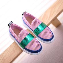 2016 spring children shoes girl net fabric breathable sport shoes male female child star style running shoes single shoes A091
