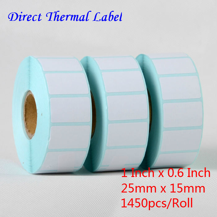 Wholesale 36 Rolls Thermal Label Sticker 25mmx15mm Blank Barcode Label