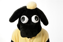 New flannel Sheep Adult Cartoon Animal Onesie Pajama Hooded couples women onesie pajamas