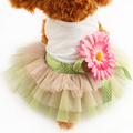 Armi store Sunflower Flower Decoration Dog Dress Princess Dresses For Dogs 6071014 Pet Clothing Supplies S