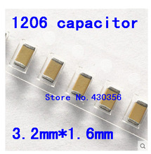 Free shipping 1206 SMD capacitor    100nf  50V  104Z 100PCS