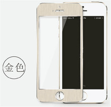 2pcs for iPhoneCase Full Tempered Glass Film Cover For iPhone6plus Alloy Titanium Screen Protector 6s Plus Case5.5