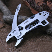 Portátil llave de acero inoxidable de múltiples funciones herramienta cuchillo y alicates, cortador de alambre multifunción exterior herramientas SZ682