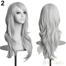 Women s Lady Long Hair Wig Curly Synthetic Anime Cosplay Party Full Wigs 4MZ1