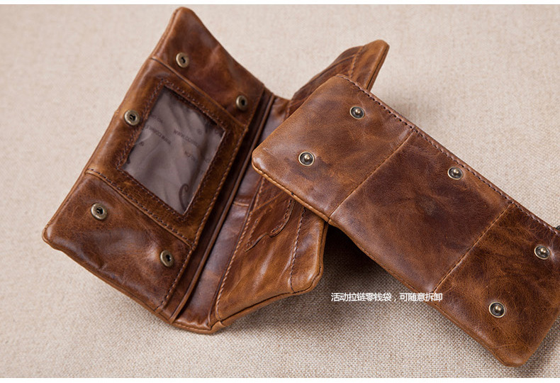 Hot Sales 2015 New Brand Men's Casual Long Wallet Genniune Leather