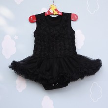 fashion cute infant rose design lace sleeveless vest rompers dress baby girls clothes children s cotton