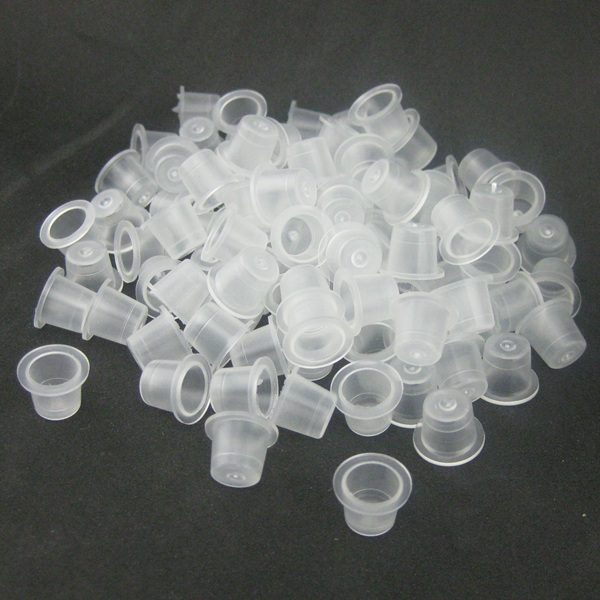 1000pcs 9mm Small Size Clear White Tattoo Ink Cups Caps Supply IC9 1000 Free Shipping