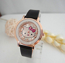Top Selling cute hello kitty watch children women crystal dress quartz wrist watch Relogios Feminino kt021