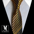 2016 stylish color tie unique Skinny tie groom wedding gravata golden stripes checks dots corbata Woven