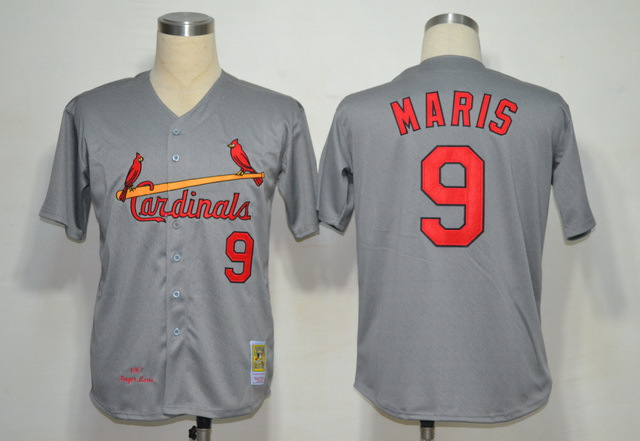 Authentic Mens Stitched #9 Roger Maris Throwback Jersey St. Louis Cardinals Baseball Jersey High ...