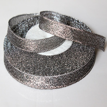 1rolls (25yards) glitter gift packing belt wedding party Christmas embellishment ribbon sewing accessories black
