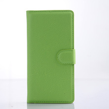 Slim Luxury Handmade PU Litchi Leather Wallet Case Carrying Folio Cover With Stand Function For Huawei