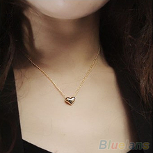 Women s fashion Jewelry Gold Plated Heart Bib Statement Chain Pendants Necklace 1Q6X