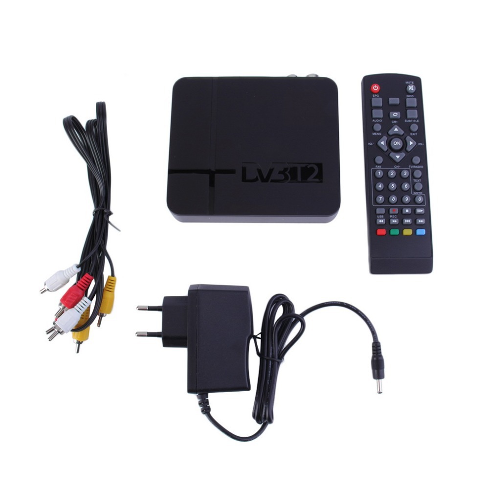 H.264 / MPEG-2/4 Set-top Box 1080P K2 Full HD DVB-T2 Digital Terrestrial Satellite TV Receiver Compatible with DVB-T for TV HDTV