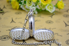 Fashion Double Open Mechanical Pockets Watch Vintage Pendant Pocket Watch Full Stainless Steel Mechanical Military Pocket