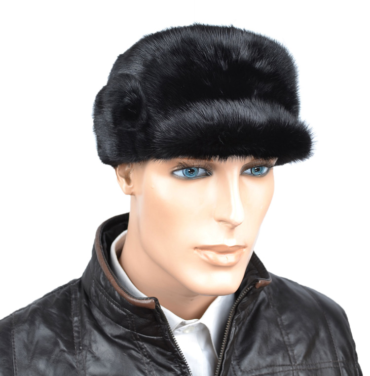 2012 winter mink hat male warm hat millinery fur hat