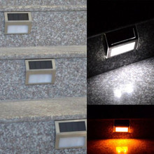  Solar Power 2 LEDs Pathway Stairs Lamp Outdoor waterproof Garden Light Energy Saving LED Solar