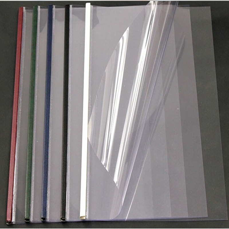 steel spine crystal mat back thermal binding cover PVC transparent