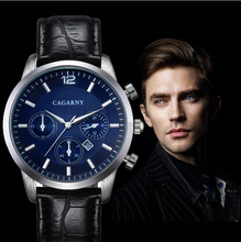 Relogios masculinos 2015 nueva moda cagarny pulsera reloj de hombre correa de cuero relojes para hombres relojes de reloj de cuarzo reloj ejército reloj reloj de regalo