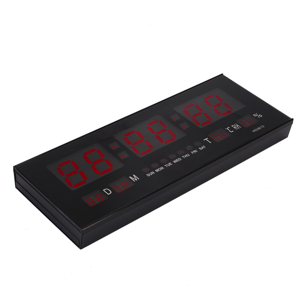 Ac100v-240v цифровой большой большой джамбо из светодиодов стены настольный календарь будильник красный reloj сравнению цифровой из светодиодов