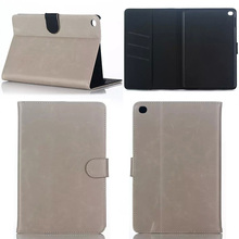 Luxury Business Flip Wallet Card Stand Case Crazy hours Leather Cover For iPad Mini 4 Protective