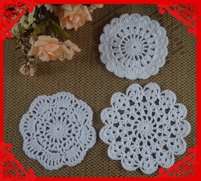 Free Shipping Wholesale Round Crochet pattern Doily hand ...