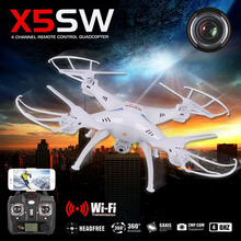Syma X5SW wifi rc drone quadcopter with camera fpv headless-axis real-time quad copter rc helicopter toys