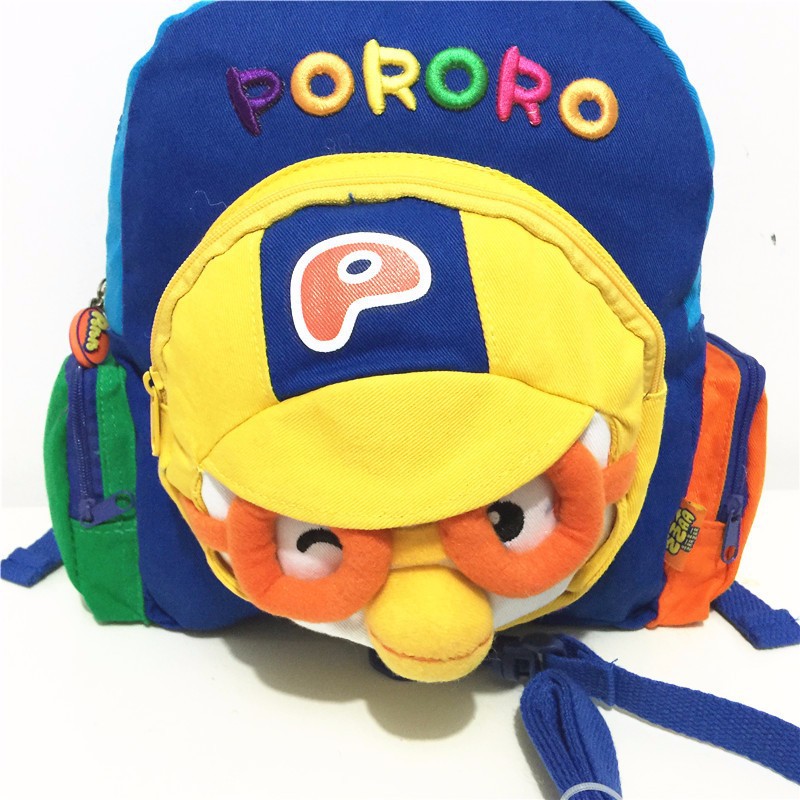 Pororo School Bags Cartoon Pororo Little Penguin Bag Plush Backpack Anti Lost Bags Children School Bags Backpack Free Shipping (11)