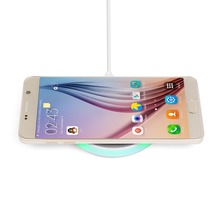 CHOETECH T518 White Fast Charge Wireless Charger Pad with Smart Lighting Sensor for Samsung S6 Edge