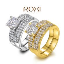 ROXI Exquisite gold plated wedding Ring,platinum plated with AAA zircon,fashion beautiful rings,best Christmas gifts,101048786.