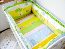 Promotion! 4-5PCS 120*60/120*70CM crib bedding bed around kit piece set crib bedding care bears baby bedding