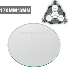 Free shipping mini 3d printer Borosilicate Glass plate 170mm 3mm thick Boro Glass top for Rostock delta KOSSEL