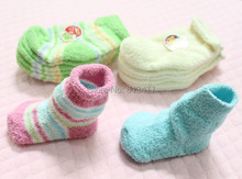 Thickening half velvet baby boys girls socks baby clothing accessories booties floor infant socks homewear 1pair