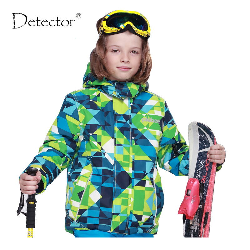 Detector Children winter ski jacket Boys snowboard jackets waterproof windproof snow jacket outdoor warm breathable coat
