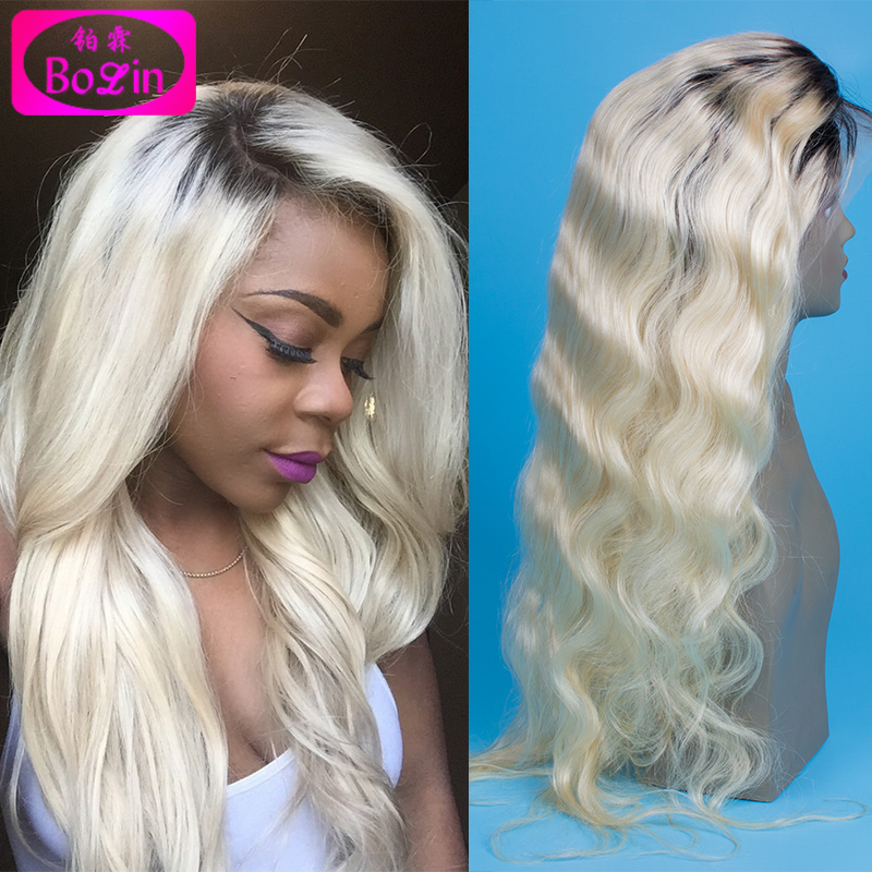 100 Virgin Human Hair 613 Platinum Blonde Human Hair Full Lace Wig