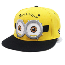 2015 Baseball Cap Children Gorras Yellow Cartoon Casquette God Steal Dads Film Minions Canvas Flat Snapback Hip-hop Hat