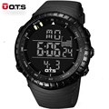 Top Brand OTS Cool Black Mens Fashion Large Face LED Digital Swimming Climbing Outdoor Man Sports