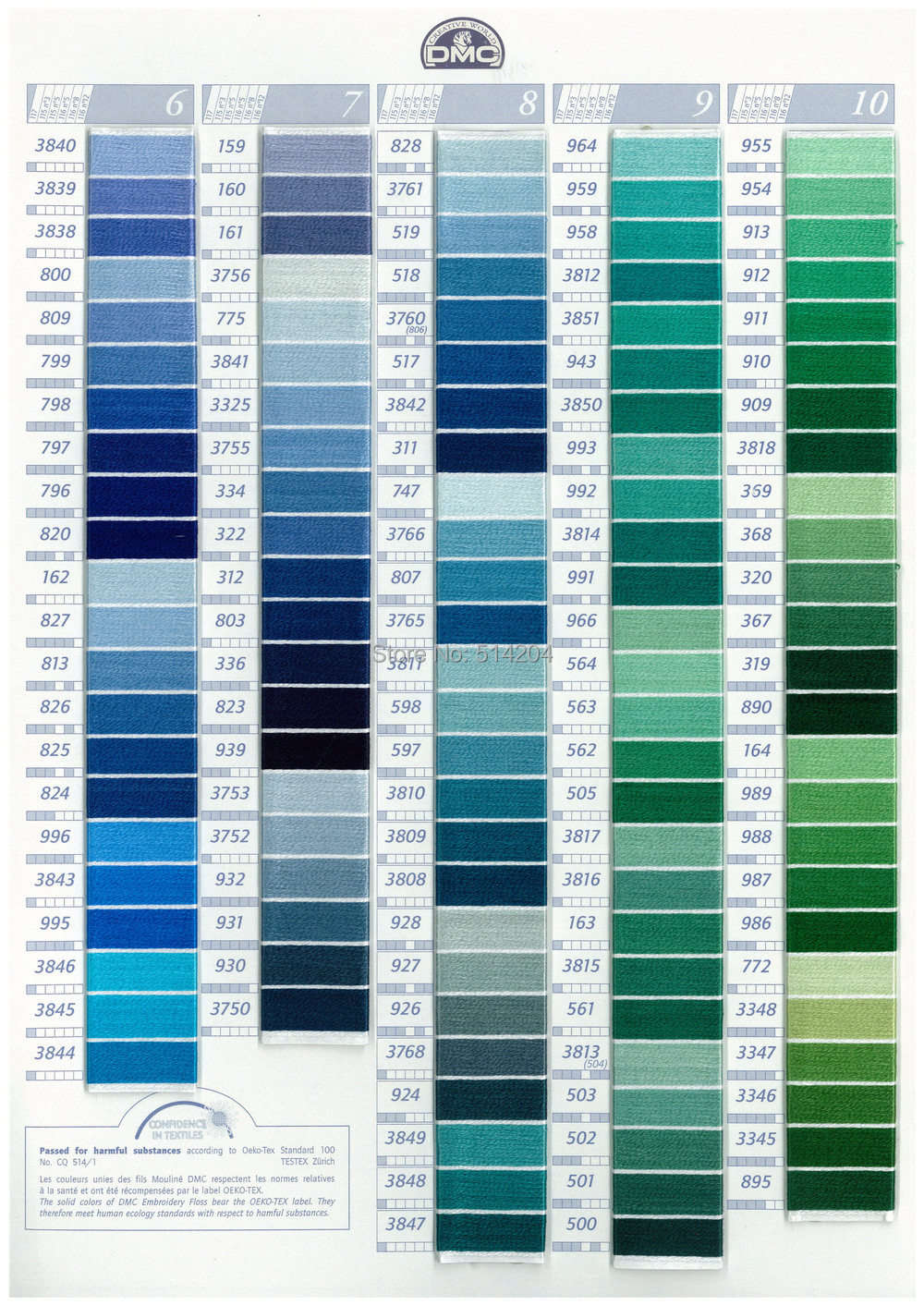 Dmc Color Chart 2018