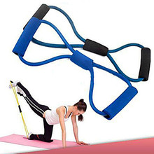 Training Resistance Bands Rope Tube Workout Exercise for Yoga 8 Type Fashion Body Fitness