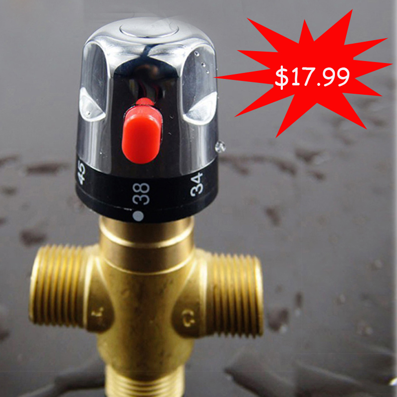 Brass Luxury Thermostatic Mixing Valve Temperature Control Valve for solar water heater valve parts, Thermostatic Mixers Brass Luxury Thermostatic Mixing Valve Temperature Control Valve for solar water heater valve parts, Thermostatic Mixers