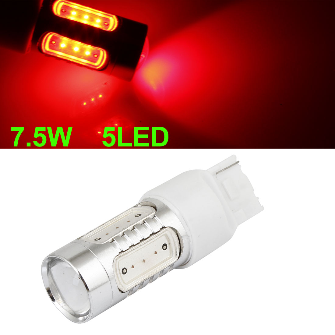 T20 7443 7440 5 из светодиодов СМД проектор тормозного следа резервного лампы красный 12 В