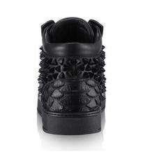 2015 new men s genuine leather casual shoes woven black with rivets outdoor famous brand royaums