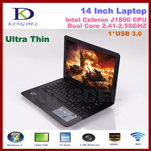 New arrival 14 Inch Laptop Notebook Computer Intel Celeron J1800 Dual Core 2 41 2 58GHz