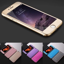 Premium Front + Back Mirror Tempered Glass Film Screen Protector for iPhone 6 Plus With Dust Removal Sticker Clean Paper