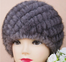 Quality imported mink casual beanie hat / sleeve head cap mink pineapple pattern knit hat/ Winter mink fur hat for women(China (Mainland))