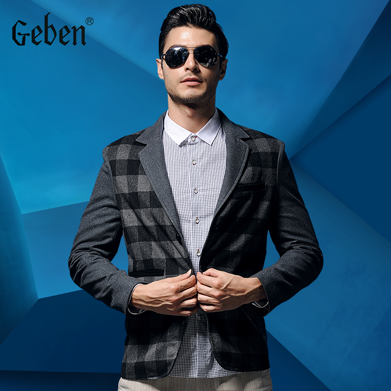 2015 new arrival blazer men casaco masculino men suit pea fashion busniess casual winter warm coat