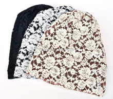 Free shipping 2014 Fashion Autumn winter hats for women Beanies The lace flower Turban Cap Skullies