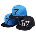 2 Colors Cristiano Ronaldo CR7 Black Blue Baseball Caps hip hop Sports Snapback Football hat chapeu