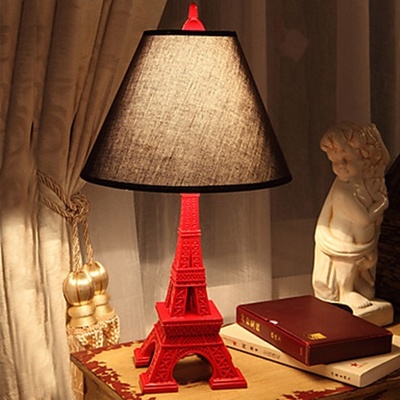 Free shipping creative European American desk lamp red wedding anniversary gifts children room the Eiffel Tower